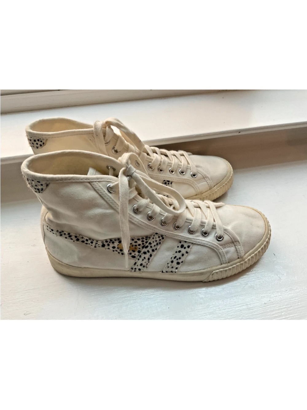 Gola White Canvas Tennis High Sneakers - mark cox